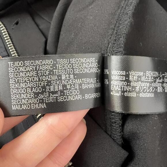 Brand New Zara Women's XS Black Skirt Front Full Zipper Wide Leg Pants 4391/507 - Picture 11 of 13